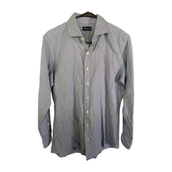 Proper Cloth Shirt Mens XS Blue Long Sleeve Button Up Business Preppy - Picture 1 of 8